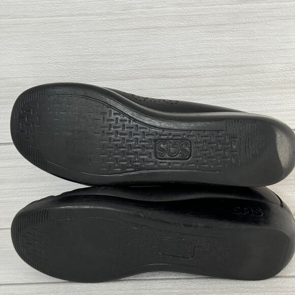 SAS Black Leather Lace Up Comfort Casual Walking Shoes Women's Size 8 - Picture 5 of 7